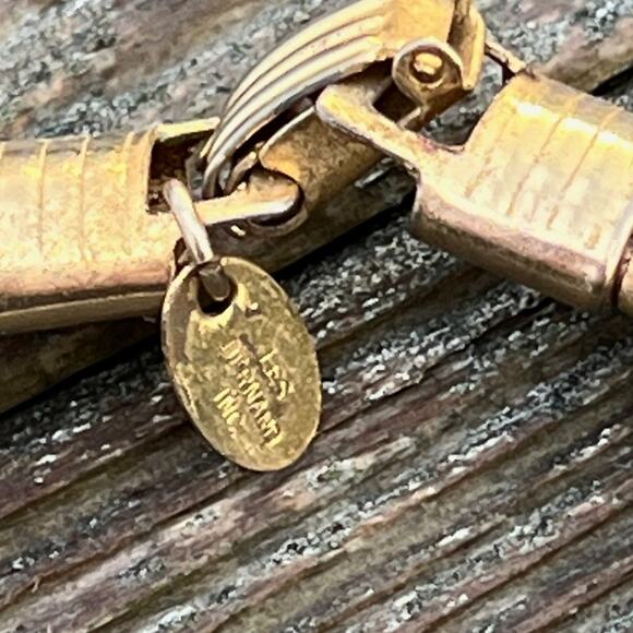 LEE BERNARDO Signed faux gold and white Choker VINTAGE - Picture 10 of 16